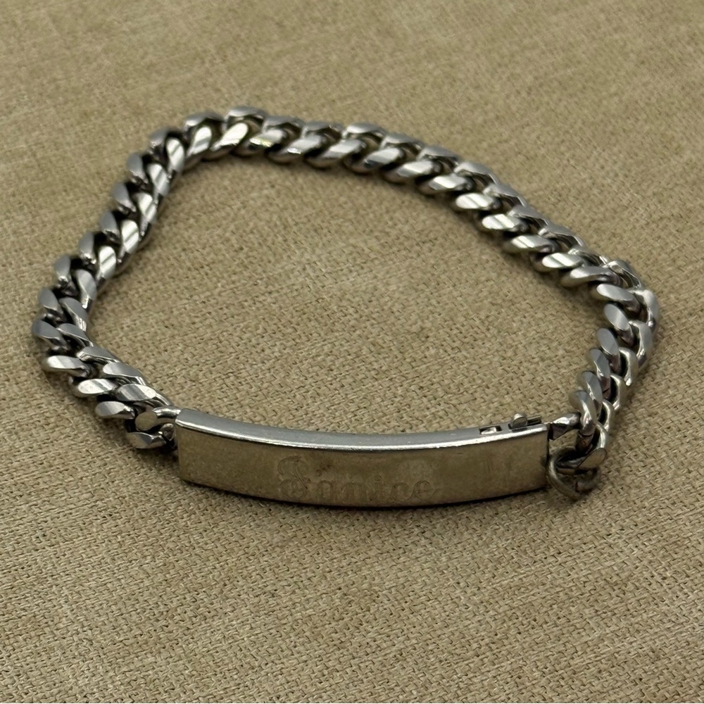 Men's “Janice” Silver curb link Chain Bracelet
